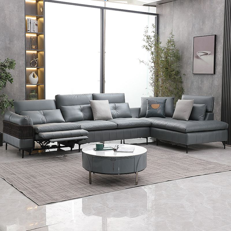 76" Wide Industrial Sectional Sofa Leather Sleeper Sectional Clearhalo 'furn' 'furn_sectionals' 'Furniture' 'Living Room Furniture' 'Sectionals' 1200x1200_c8330469-dd53-48da-bb34-1a7d1b4335a2
