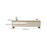 Glam 16" W TV Media Stand Stone Enclosed Storage TV Stand Console with Drawers Clearhalo 'furn' 'furn_tv_stands_entertainment_centers' 'Furniture' 'Living Room Furniture' 'TV Stands & Entertainment Centers' 'TV Stands & Media Storage Furniture' 'tv_stands_entertainment_centers' 1200x1200_c833316c-3fc9-41e9-a304-8688b892d33e