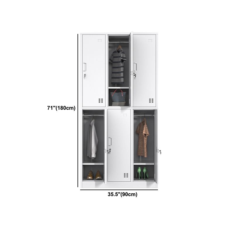 Metal Contemporary Cabinet for Home White Steel Storage Cabinet Clearhalo 'Armoires & Wardrobes' 'armoires_wardrobes' 'Bedroom Furniture' 'furn' 'furn_armoires_wardrobes' 'Furniture' 1200x1200_c834888c-5f44-4eb9-bbce-bddde08f8538