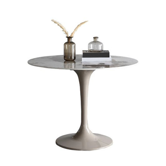 モダンな焼結ストーンダイニングテーブルセットラウンド1/2/4/5ピースダイニングセット