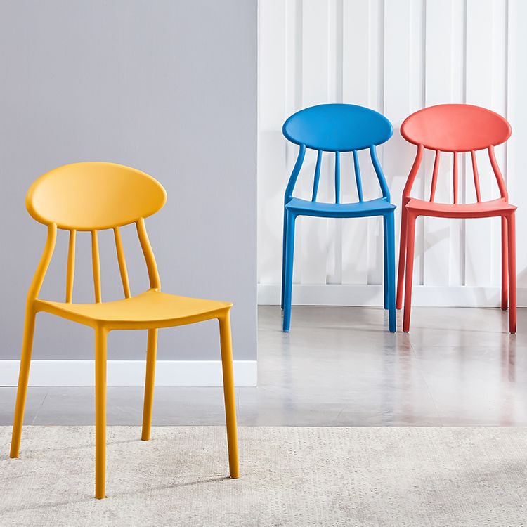 Modern Conference Room Plastic Side Chair Matte Finish Open Back Dining Chair Clearhalo ' kitchen&dining_furn' 'Dining Chairs' 'Dining Tables & Seating' 'dining_chair' 'furn' 'furn_dining_chair' 'Furniture' 'furniture_dining_chair' 'Kitchen & Dining Furniture' 'kitchen' 1200x1200_c836026c-721e-474b-a89f-a01e2d707b85