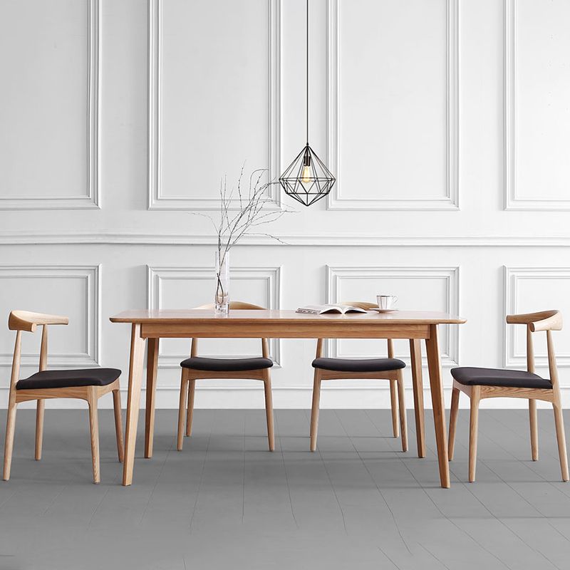 Modern Dining Room Side Chairs Solid Wood Kitchen Armless Chairs
