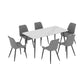 Contemporary Sintered Stone Top Stand Rectangular Dining Set White Standard Dining Set for Kitchen Clearhalo 'Dining Room Sets' 'Dining Tables & Seating' 'dining_room_set' 'furn' 'furn_dining_room_set' 'Furniture' 'furniture_dining_room_set' 'Kitchen & Dining Furniture' 'kitchen&dining_furn' 'kitchen' 1200x1200_c836e63b-51df-4dea-9388-d8ced5065f68