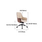 Rotatable Office Chair Metal Frame Leather Desk Chair for Home and Office