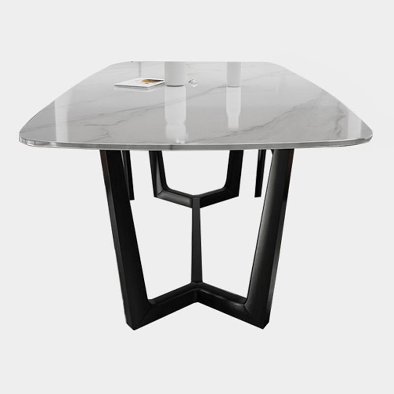 Modern Dining Table Rectangle Dining Sintered Stone Table for Restaurant Clearhalo 'Dining Tables & Seating' 'Dining Tables' 'dining_table' 'furn' 'furn_dining_table' 'Furniture' 'furniture_dining_table' 'Kitchen & Dining Furniture' 'kitchen' 'kitchen_dining_table' 1200x1200_c838b84f-7ec5-4ba6-bd6c-33f93ddb3a4e