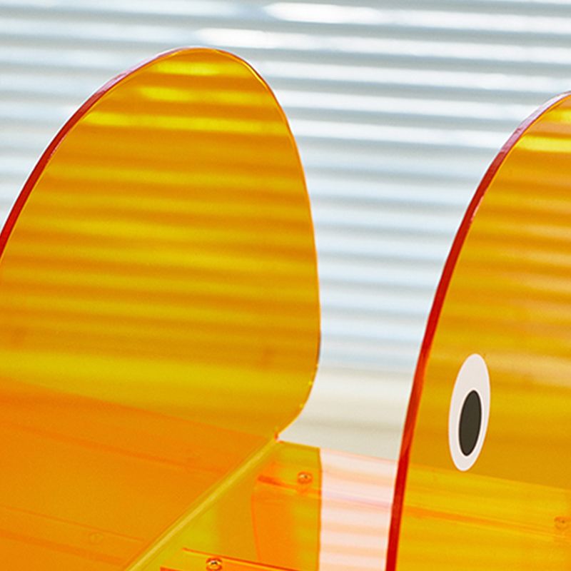 Contemporary Antique Finish Shelf Bookcase Geometric Shape Bookshelf