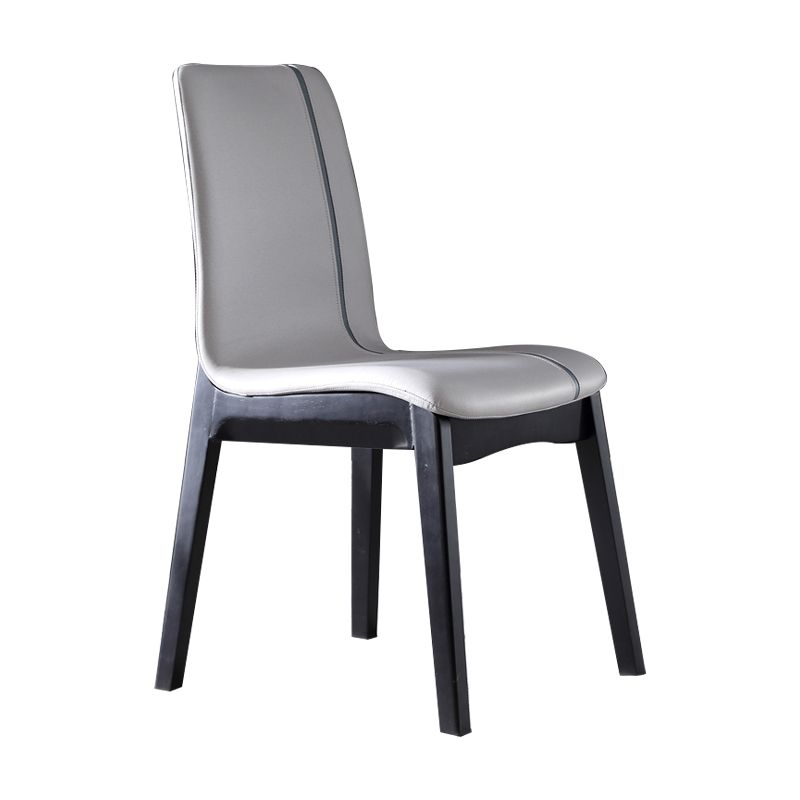 Contemporary Home Side Chair Solid Back Upholstered Wood Dining Room Chair Clearhalo ' kitchen&dining_furn' 'Dining Chairs' 'Dining Tables & Seating' 'dining_chair' 'furn' 'furn_dining_chair' 'Furniture' 'furniture_dining_chair' 'Kitchen & Dining Furniture' 'kitchen' 1200x1200_c8390ffb-2060-4bb9-8d58-8774df528c00