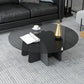 Moderner runder Couchtisch, runder Kaffee- und Cocktailtisch mit Glasplatte für das Wohnzimmer