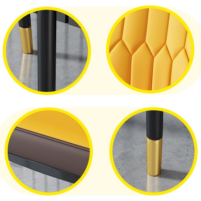 Nordic Metal Dining Room Chairs Upholstered Linen Fabric Armless Chairs for Restaurant Use Clearhalo ' kitchen&dining_furn' 'Dining Chairs' 'Dining Tables & Seating' 'dining_chair' 'furn' 'furn_dining_chair' 'Furniture' 'furniture_dining_chair' 'Kitchen & Dining Furniture' 'kitchen' 1200x1200_c839285e-161c-4304-813c-406e879a1cb9