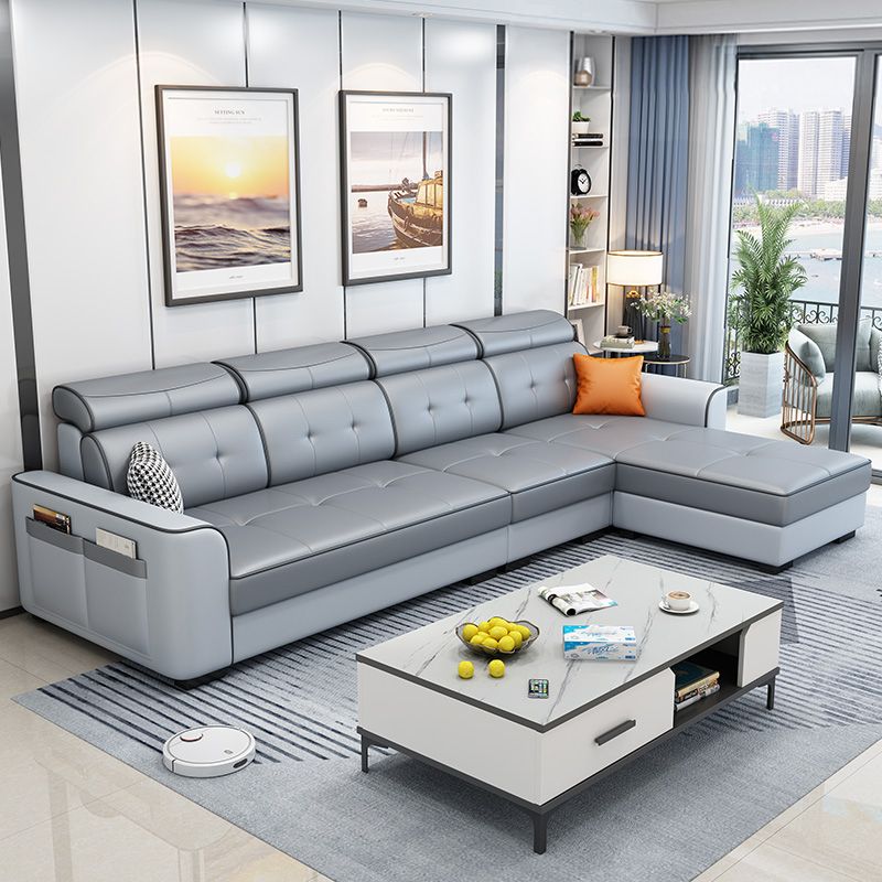 106.3"L x 57.09"W x 35.43"H Fabric Adjustable High Back Sectionals Sofa with Storage Clearhalo 'furn' 'furn_sectionals' 'Furniture' 'furniture_sectionals' 'kitchen' 'kitchen_sectionals' 'Living Room Furniture' 'Sectionals' 1200x1200_c83afdfc-337e-4924-acd0-9e7eed3615cc
