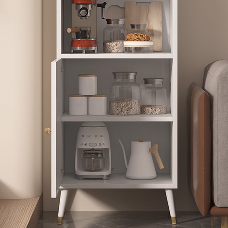 Contemporary Wooden Sideboard Cabinet in White with Glass Doors Clearhalo 'buffet_sideboard' 'Buffets & Sideboards' 'furn' 'furn_buffet_sideboard' 'Furniture' 'Kitchen & Dining Furniture' 1200x1200_c83ce940-4a08-43fb-9f50-e46f3e05688d