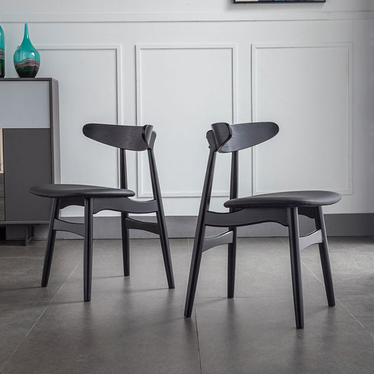 Contemporary Solid Wood Dining Room Chairs Armless Open Back Dining Side Chair for Home Use Clearhalo ' kitchen&dining_furn' 'Dining Chairs' 'Dining Tables & Seating' 'dining_chair' 'furn' 'furn_dining_chair' 'Furniture' 'furniture_dining_chair' 'Kitchen & Dining Furniture' 'kitchen' 1200x1200_c83d29cf-395d-4471-8247-f1319bbab457