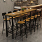 Pine Wood Bar Dining Table Industrial Bar Dining Table with Trestle Base in Black Clearhalo 'Bar Furniture' 'Bar Tables' 'bar_tables' 'furn' 'furn_bar_tables' 'Furniture' 'furniture_bar_tables' 'Kitchen & Dining Furniture' 1200x1200_c83d7427-856c-4105-8610-9257cfa67647