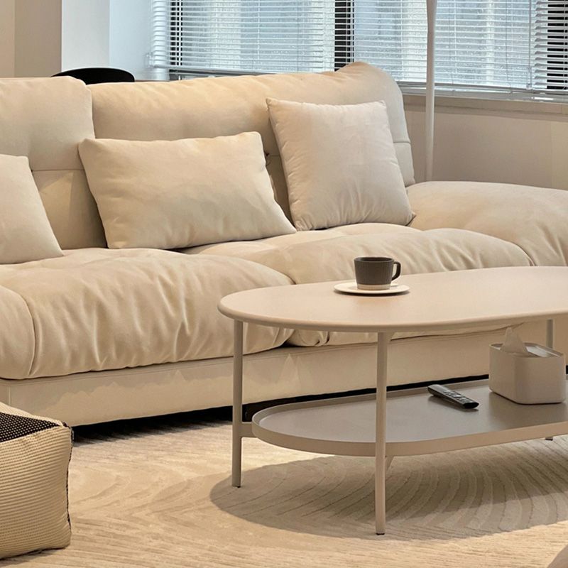 Modern Wood Coffee Table 4 Legs Coffee Cocktail Table with Shelf Clearhalo 'Coffee & Accent Tables' 'Coffee Tables' 'coffee_tables' 'furn' 'furn_coffee_tables' 'Furniture' 'Living Room Furniture' 1200x1200_c841812a-c796-4802-bdc3-41b12ec83159