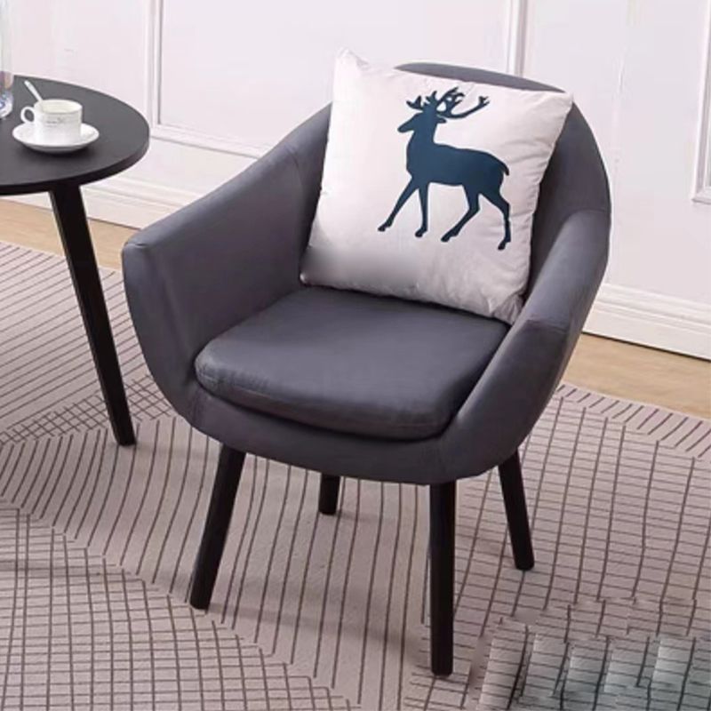 27.56" Wide Faux Leather Pillow Back Flared Arms Arm Sponge 4 Legs Chair Clearhalo 'Accent Chairs' 'accent_chairs' 'Chairs & Seating' 'furn' 'furn_accent_chairs' 'Furniture' 'Living Room Furniture' 1200x1200_c841a542-cd6f-4989-a1a0-b5b5c07188d0