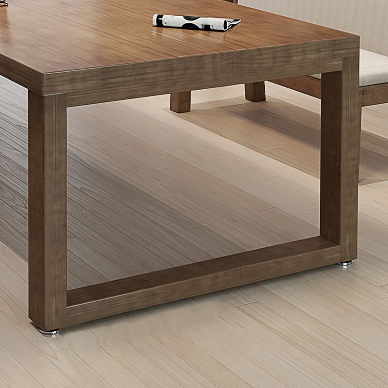 29.53 "Tall Rectangular Office Desk Modern Solid Wood Writing Desk