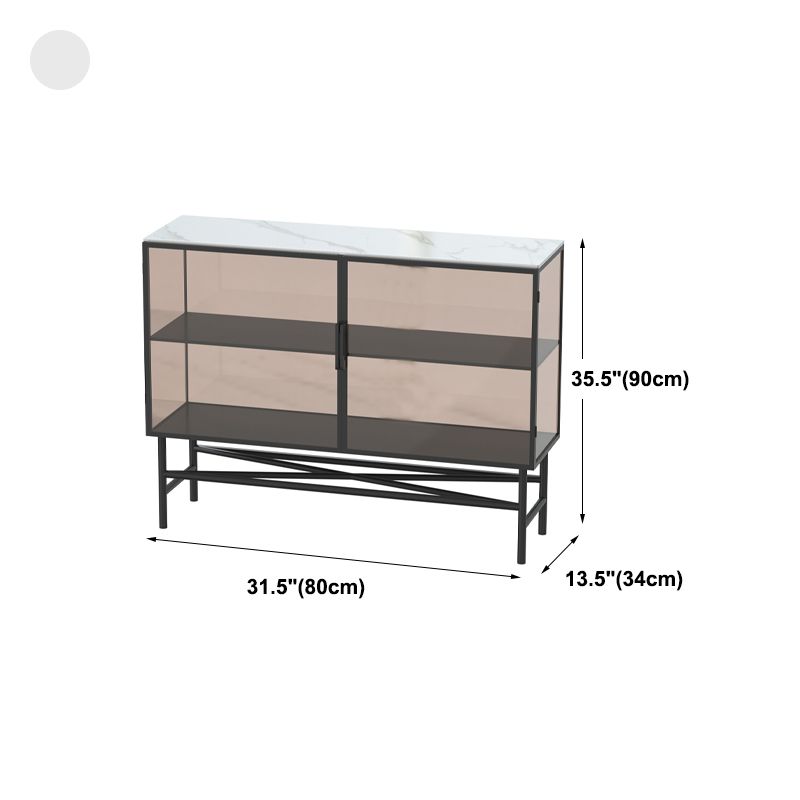 Modern Style Sideboard with Metal Legs Storage Sideboard for Kitchen Bar Clearhalo 'buffet_sideboard' 'Buffets & Sideboards' 'furn' 'furn_buffet_sideboard' 'Furniture' 'Kitchen & Dining Furniture' 1200x1200_c844effe-c4ba-499f-94e7-42193718a2e6