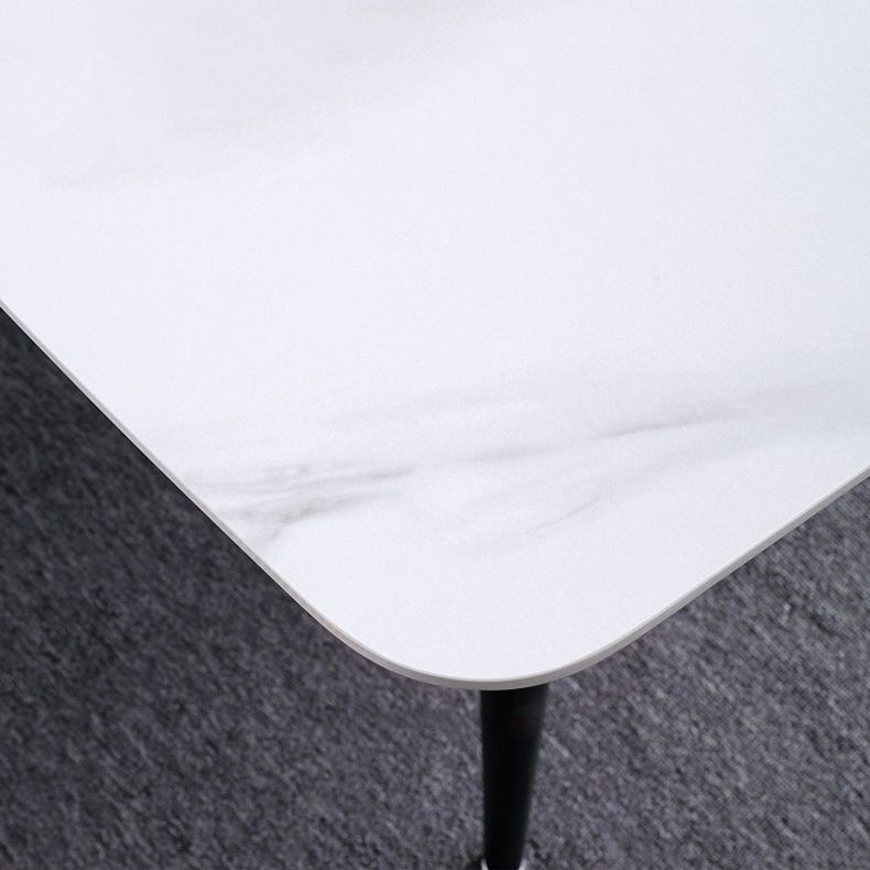Contemporary Sintered Stone Top Standard Dining Table Rectangle Dining Table for Kitchen Clearhalo ' dining_table' 'Dining Tables & Seating' 'Dining Tables' 'furn' 'furn_dining_table' 'Furniture' 'furniture_dining_table' 'Kitchen & Dining Furniture' 'kitchen&dining_furn' 'kitchen' 'kitchen_dining_table' 1200x1200_c844fd78-5781-48e8-8408-6a4f30177973