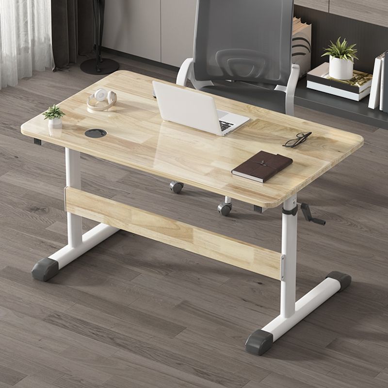 Modern Folding Dormitory Writing Desk 23.6" H Office Desk with T-Shape Base Clearhalo 'furn' 'furn_office_desk' 'Furniture' 'Office Desks' 'Office Furniture' 'office_desk' 1200x1200_c8457008-ae0b-4944-b12d-8d485eca34b1