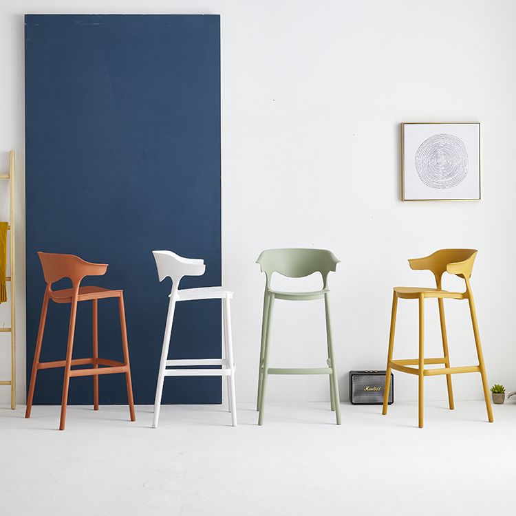 Macron Colorful Plastic Counter Stools Nordic Armrest Indoor Bar Stool Clearhalo 'Bar Furniture' 'Bar Stools' 'bar_stools' 'furn' 'furn_bar_stools' 'furniture_bar_stools' 'Kitchen & Dining Furniture' 'kitchen&dining_furn' 'kitchen' 'kitchen_furn' Furniture' 1200x1200_c8468dac-750f-4736-80c3-6b5211d9e3a8