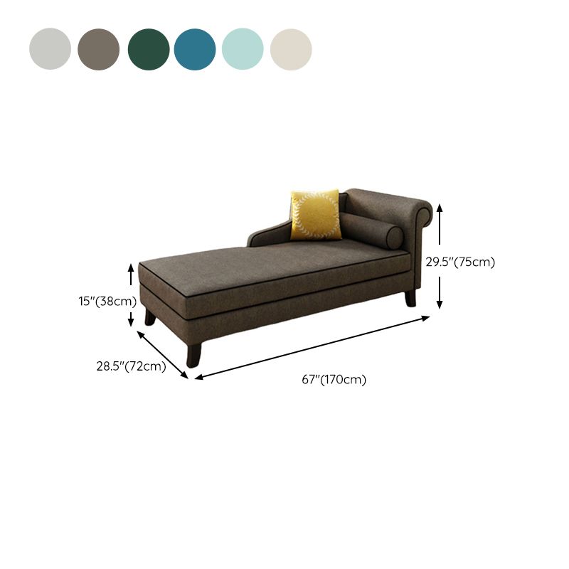 Traditional Linen Accent Chair One Armed Chaise Lounge Couch Clearhalo 'Chairs & Seating' 'Chaise Lounge' 'chaise_lounge' 'furn' 'furn_chaise_lounge' 'Furniture' 'Living Room Furniture' 1200x1200_c846b7d5-35a6-45e2-b74a-c0d55a5dba76