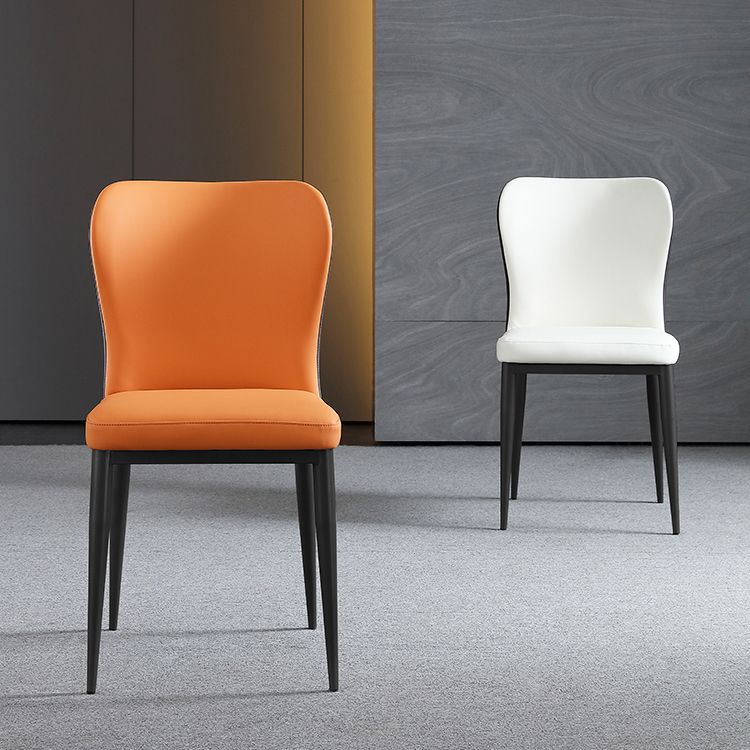 Contemporary Solid Back Dining Side Chairs Leather Dining Side Chair for Kitchen Clearhalo ' kitchen&dining_furn' 'Dining Chairs' 'Dining Tables & Seating' 'dining_chair' 'furn' 'furn_dining_chair' 'Furniture' 'furniture_dining_chair' 'Kitchen & Dining Furniture' 'kitchen' 1200x1200_c846ef03-e6be-4503-9ed1-36ea1452eb20