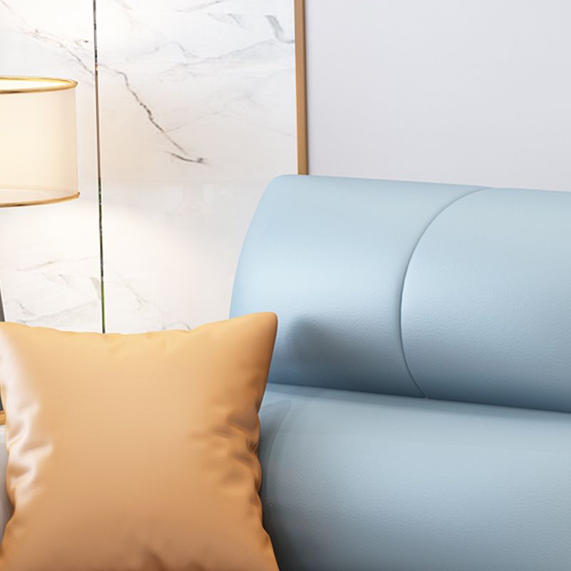 31 "divano scandinavo largo futon in finta vetrina in pelle con archiviazione