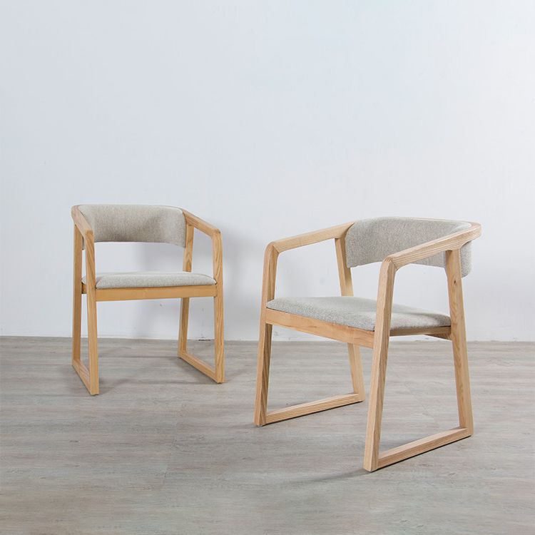 Glam Style Wooden Dining Arm Chair Matte Finish Open Back Dining Chair for Dinning Room Clearhalo ' kitchen&dining_furn' 'Dining Chairs' 'Dining Tables & Seating' 'dining_chair' 'furn' 'furn_dining_chair' 'Furniture' 'furniture_dining_chair' 'Kitchen & Dining Furniture' 'kitchen' 1200x1200_c8489655-a3d7-4e1c-89c4-1fe79300b790