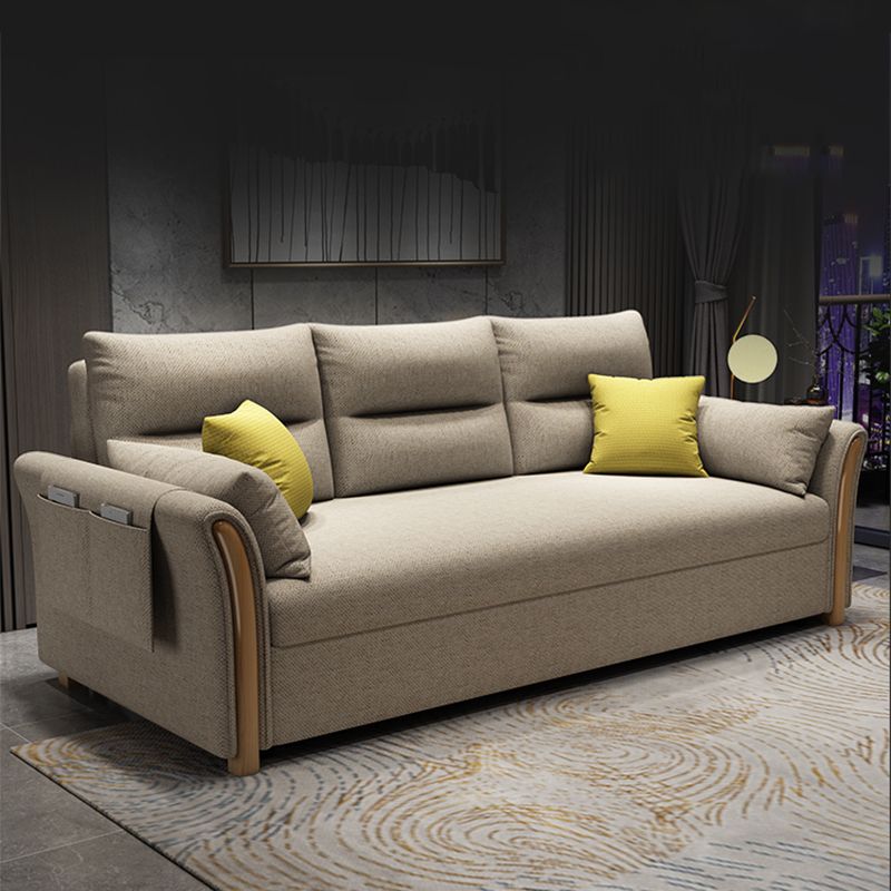 Convertibile divano di divano di divano di divano di divano di divani a fusione di cotone a braccio svasato contemporaneo