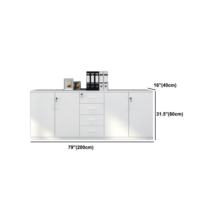 Archivo de archivos laterales de madera Archivo contemporáneo con almacenamiento