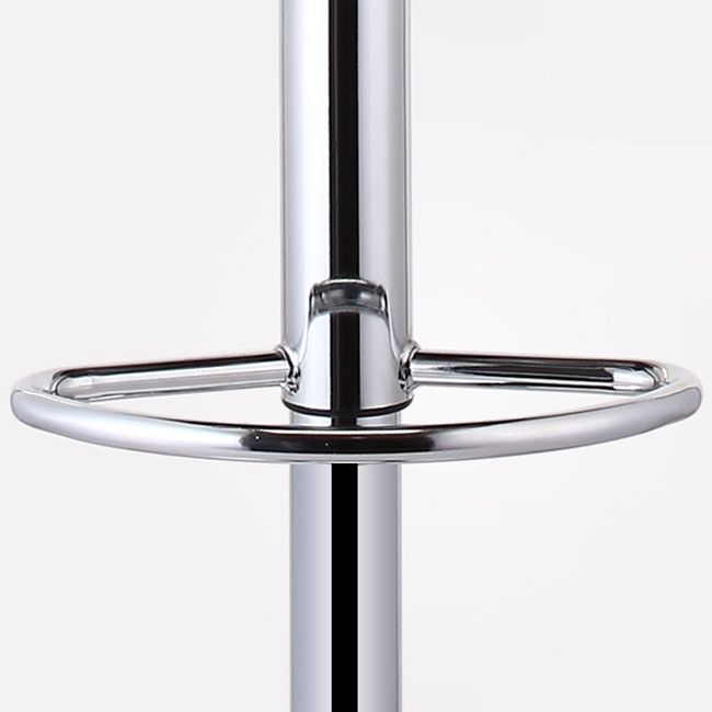 Contemporary Metal Stool Faux Leather Upholstered Counter Stool