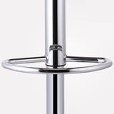 Zeitgenössischer Metallhocker Kunstleder gepolsterter Thekeschatzstuhl