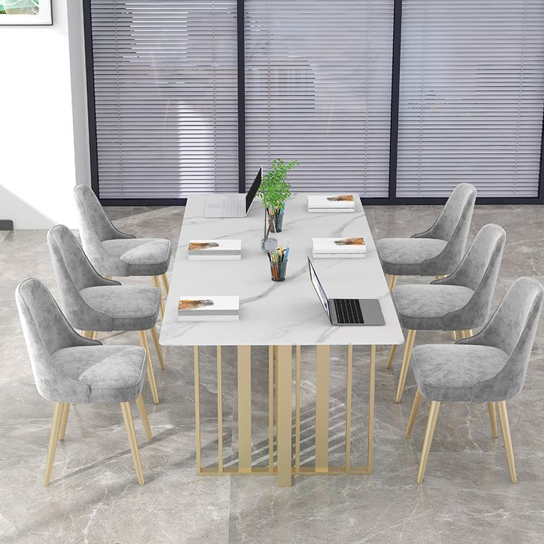 Rectangle Meeting Table Industrial Style Office Desk with Seld Base Clearhalo 'furn' 'furn_office_desk' 'Furniture' 'furniture_office_desk' 'Office Desks' 'Office Furniture' 'office_desk' 1200x1200_c84b77f0-6f0a-4ff1-8c81-7ecc63648141