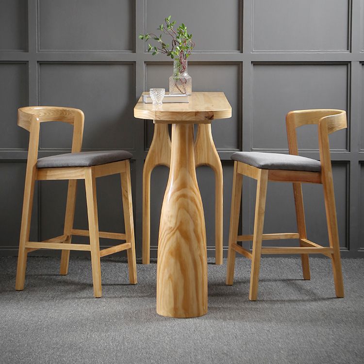Solid Wood Counter Table with Specialty Table Top Legs Table - 41.3" H Clearhalo 'Bar Furniture' 'Bar Tables' 'bar_tables' 'furn' 'furn_bar_tables' 'Furniture' 'furniture_bar_tables' 'Kitchen & Dining Furniture' 1200x1200_c84b93a7-c796-4f3e-976d-51f57b47bcf4