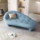 Silla de salón de color sólido con chaise de pino de estilo moderno con un brazo