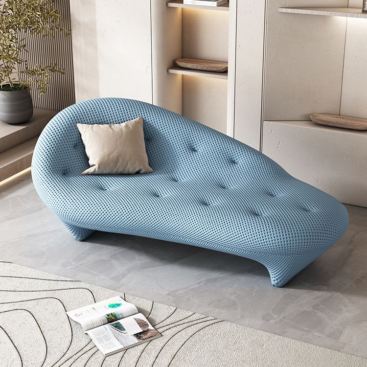 Silla de salón de color sólido con chaise de pino de estilo moderno con un brazo
