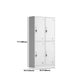Contemporary Style Metal Wardrobe White Colour Soft Close Doors Wardrobe Closet