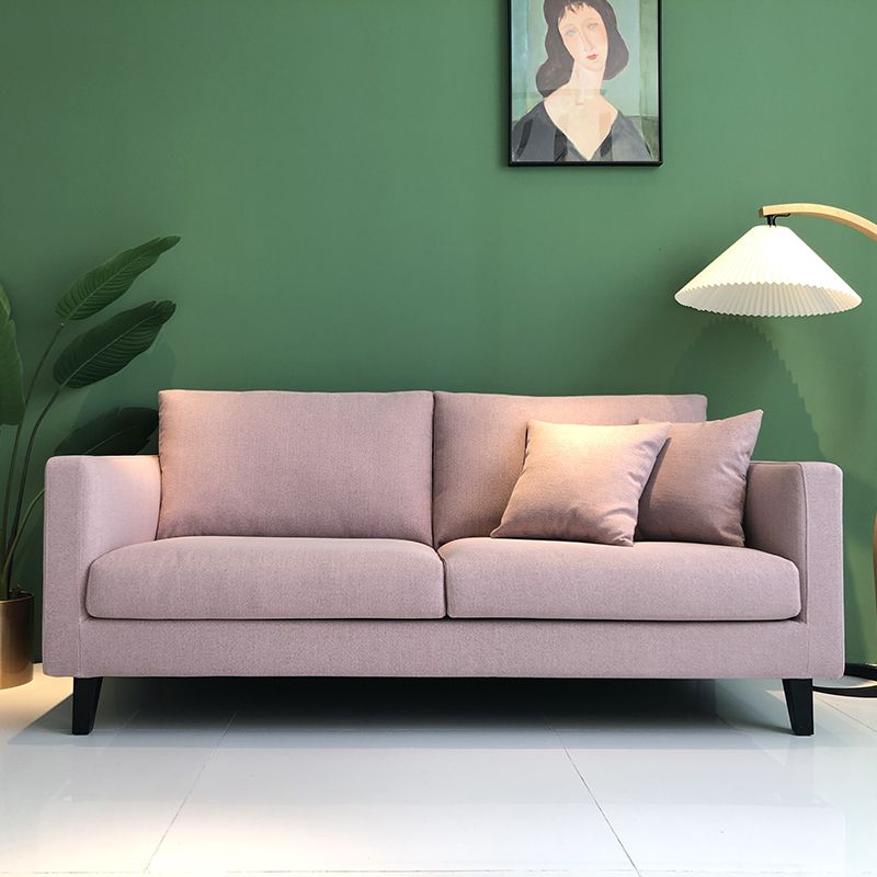 Contemporary Linen Tuxedo Arm Standard Sofa with Loose Back for Living Room Clearhalo 'furn' 'furn_sofas' 'Furniture' 'furniture_sofas' 'kitchen' 'kitchen_sofas' 'Living Room Furniture' 'Sofa' 'sofas' 1200x1200_c850ae0f-7813-4f44-a08d-66c14e32a215