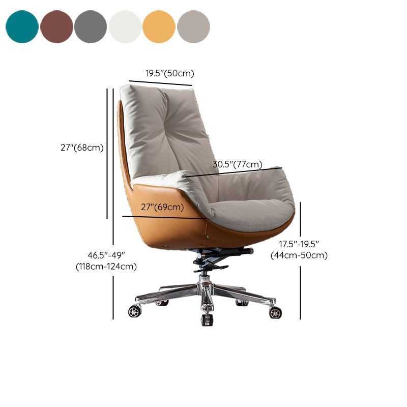 Sedia da ufficio a diapositiva moderna sedia da scrivania ad altezza del sedile regolabile a braccio con ruote