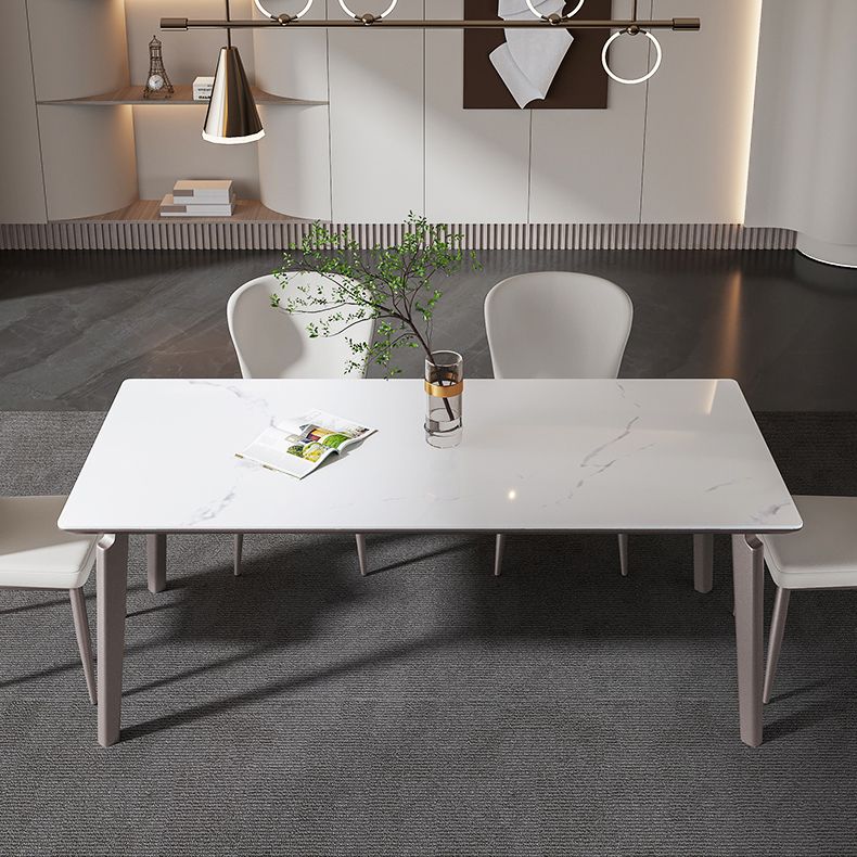 Midcentury Rectangle Dining Site Table Stone Dining Room Home Furniture Clearhalo ' dining_table' 'Dining Tables & Seating' 'Dining Tables' 'furn' 'furn_dining_table' 'Furniture' 'furniture_dining_table' 'Kitchen & Dining Furniture' 'kitchen&dining_furn' 'kitchen' 'kitchen_dining_table' 1200x1200_c851798e-ff47-4855-9782-024184da46d4