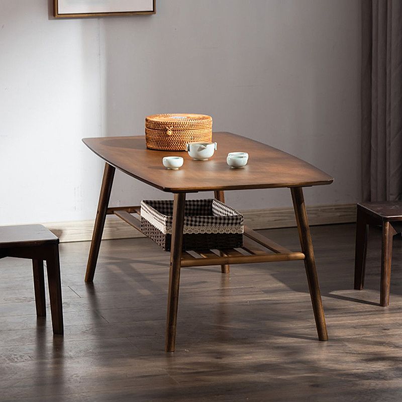 4 Legs 1 Single Coffee Table with Wood Accents Modern Rectangular Cocktail Table Clearhalo 'Coffee & Accent Tables' 'Coffee Tables' 'coffee_tables' 'furn' 'furn_coffee_tables' 'Furniture' 'furniture_coffee_tables' 'Living Room Furniture' 1200x1200_c85209b2-99d2-4307-9e01-fca76c11ded7