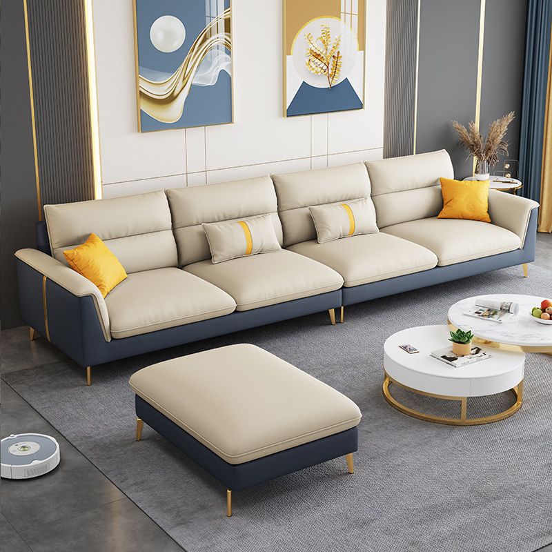 Klappe Armlehnenpolsterungssofa Bett weiße Imitation Ledermahlholz -Rahmensofa