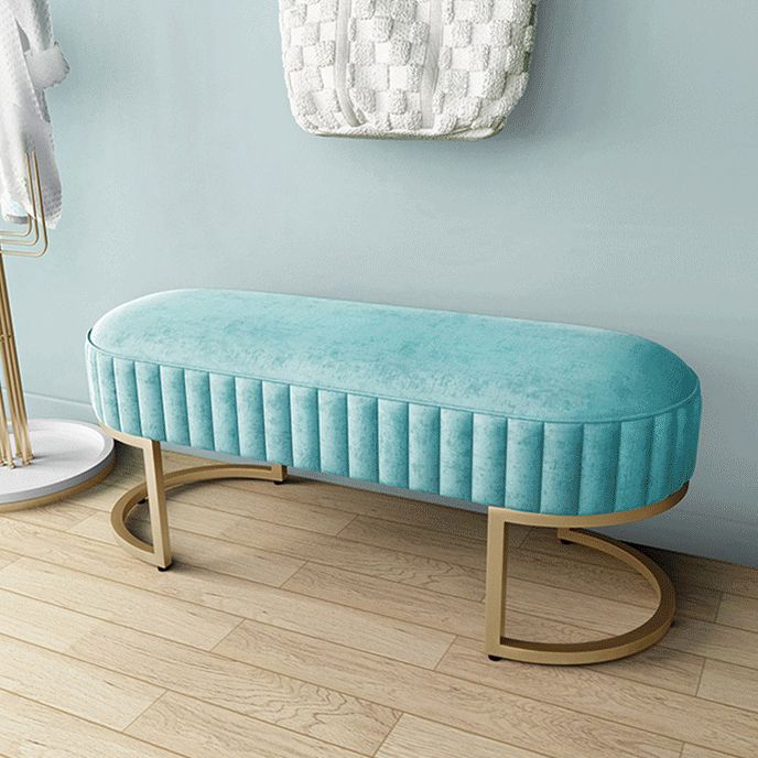 Glam Velvet Foam Bench Solid Color Bench with Legs for Bedroom Clearhalo 'Benches' 'Chairs & Seating' 'furn' 'furn_benches' 'Furniture' 'Living Room Furniture' 1200x1200_c852f9aa-891d-45c3-97fa-1560720a0f48