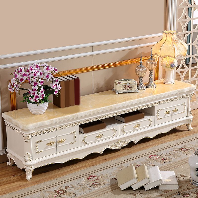 Glam 2 cassetti TV stand media supporti con console multimediale in legno solido