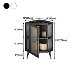 Marco de metal Puerta de vidrio Buffet Servidor de comedor moderno para sala de estar