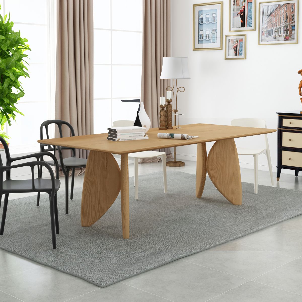 Solid Wood Meeting Table Home Office Curved Modern Work Desk Clearhalo 'furn' 'furn_office_desk' 'Furniture' 'furniture_office_desk' 'Office Desks' 'Office Furniture' 'office_desk' 1200x1200_c856df62-7433-411d-92f5-89315deff965