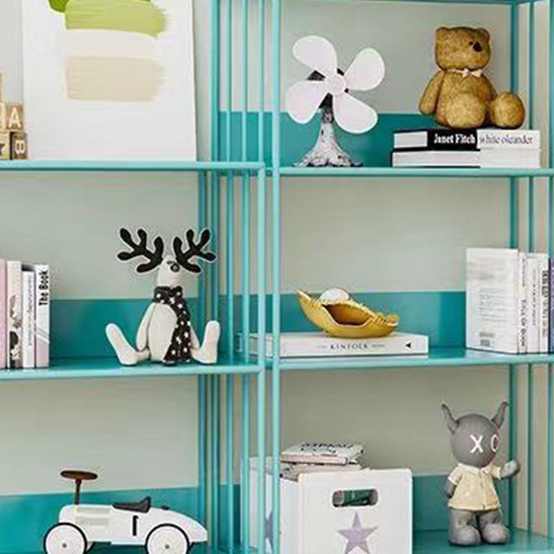 Scandinavian Metal Bookcase Standard Open Back Bookshelf with Shelves Clearhalo 'Bookcases' 'furn' 'furn_bookcases' 'Furniture' 'Office Furniture' 1200x1200_c8573c4e-2f9d-4ff7-a11c-0984b9c39b7a