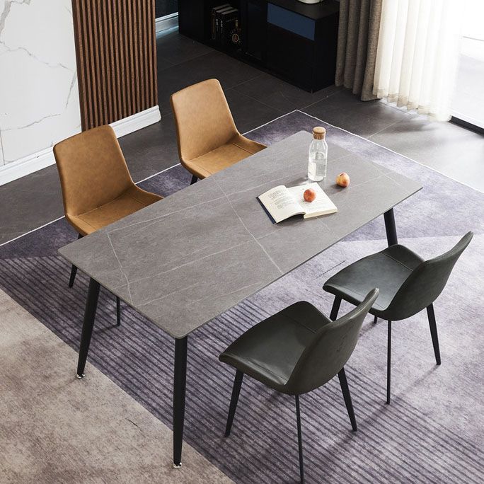 Modern 1/2/4/5/7 Pieces Dining Set Rectangle Stone Dining Table for Kitchen Clearhalo 'Dining Room Sets' 'Dining Tables & Seating' 'dining_room_set' 'furn' 'furn_dining_room_set' 'Furniture' 'Kitchen & Dining Furniture' 1200x1200_c857ad77-f0e6-4177-8171-d34c59a6c456