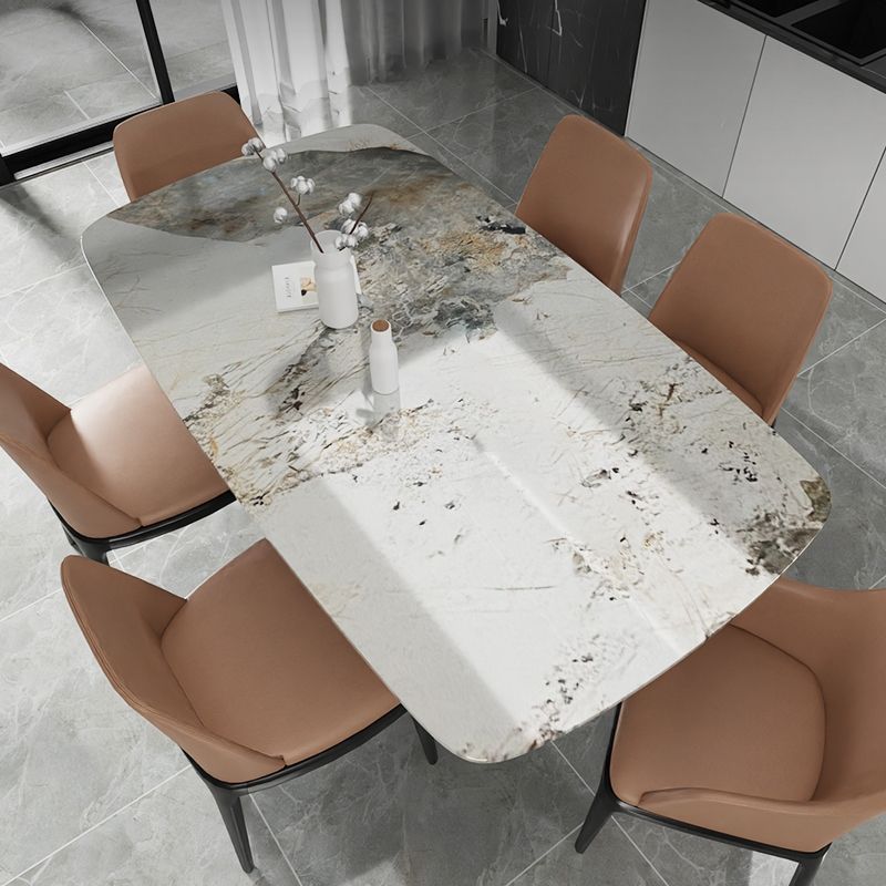 Modern Dining Table Rectangle Dining Sintered Stone Table for Restaurant Clearhalo 'Dining Tables & Seating' 'Dining Tables' 'dining_table' 'furn' 'furn_dining_table' 'Furniture' 'furniture_dining_table' 'Kitchen & Dining Furniture' 'kitchen' 'kitchen_dining_table' 1200x1200_c8582653-1b75-4fcb-b386-cf168f6aba12