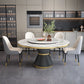 Round Modern Style Sintered Stone Dining Table Furniture with Metallic Base Clearhalo ' dining_table' 'Dining Tables & Seating' 'Dining Tables' 'furn' 'furn_dining_table' 'Furniture' 'furniture_dining_table' 'Kitchen & Dining Furniture' 'kitchen&dining_furn' 'kitchen' 'kitchen_dining_table' 1200x1200_c85980c5-8855-4180-b6bb-5996267656ee